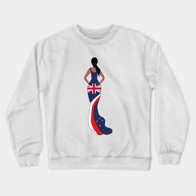 New Zealand Woman Crewneck Sweatshirt by DiegoCarvalho